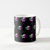 Mardi Gras Jester Hat Pattern Mug コーヒーマグカップ (正面右)