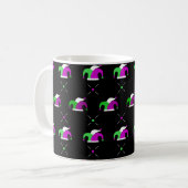 Mardi Gras Jester Hat Pattern Mug コーヒーマグカップ (正面左)