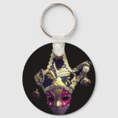 Mardi Gras Jester Mask Colourful キーホルダー (裏面)