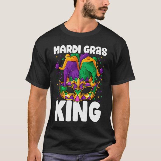 Mardi Gras King Costume Jester Outfit Kids Boy Men Tシャツ (正面)