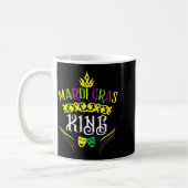 Mardi Gras King Funny New Orleans Party Parade  コーヒーマグカップ (左)