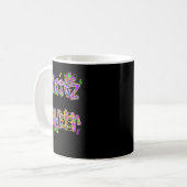Mardi Gras Laissez Les Bon Temps Rouler Beads Fleu コーヒーマグカップ (正面左)