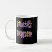 Mardi Gras Laissez Les Bon Temps Rouler Beads Fleu コーヒーマグカップ (左)