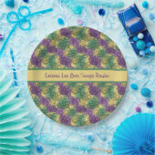 Mardi Gras Laissez Les Bon Temps Rouler Masks Bead ペーパープレート (パーティー)