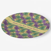 Mardi Gras Laissez Les Bon Temps Rouler Masks Bead ペーパープレート (アングル)