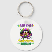 Mardi Gras Let The Shenanigans Begin Lips Kids Men キーホルダー (正面)