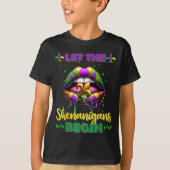 Mardi Gras Let The Shenanigans Begin Lips Kids Men Tシャツ (正面)