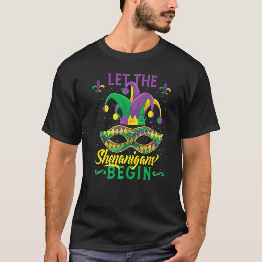 Mardi Gras Let The Shenanigans Begin Masquerade Ca Tシャツ (正面)