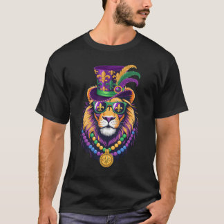 Mardi Gras Lion Costume Men Women Mardi Gras Shirt Tシャツ