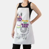 Mardi Gras llamaフェザードマスクビーズの準備 エプロン (インサイチュ)