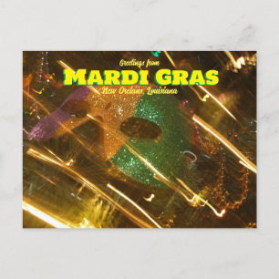 Mardi Gras Louisianaポストカードからの挨拶 ポストカード