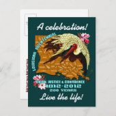 Mardi Gras Louisiana Bicentennialパーティー関連項目 インビテーションポストカード (正面/裏面)