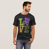 Mardi Gras Love Leopard Costume Shirt Carnaval Par Tシャツ (正面フル)