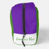 Mardi Gras Mahjong NAME Green Gold Purple Tile Bag ドップキット (右)