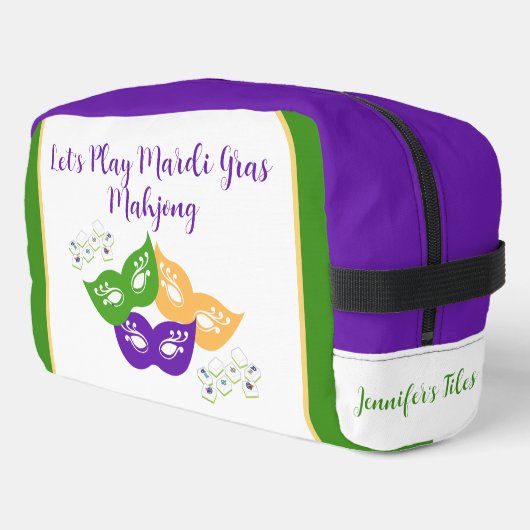 Mardi Gras Mahjong NAME Green Gold Purple Tile Bag ドップキット (左コーナー)