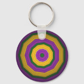 Mardi Gras, Mandala Pattern Colourful キーホルダー (裏面)