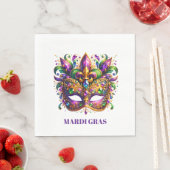 Mardi Gras Mask  スタンダードランチョンナプキン (インサイチュ)