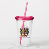 Mardi Gras Mask Acrylic Tumbler & Straw アクリルタンブラー (裏面)