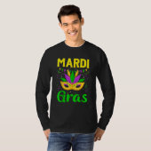 Mardi Gras Mask Beads Carnival Costume New Orleans Tシャツ (正面フル)