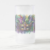 Mardi Gras Mask Frosted Glass Mug フロストグラスビールジョッキ (中央)