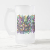 Mardi Gras Mask Frosted Glass Mug フロストグラスビールジョッキ (左)