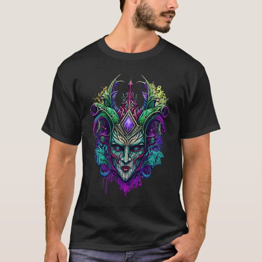 Mardi Gras Mask Green Purple & Gold  1 Tシャツ (正面)