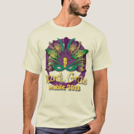 Mardi Gras Mask Tシャツ2025 – モバイル、AL （白） Tシャツ
