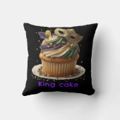 Mardi Gras Masked Cupcake Celebration クッション (裏面)