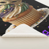 Mardi Gras Masked Cupcake Celebration シェルパブランケット (3/4)