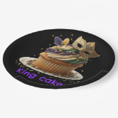 Mardi Gras Masked Cupcake Celebration ペーパープレート (アングル)