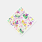 Mardi Gras Masks スタンダードカクテルナプキン (角)