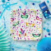 Mardi Gras Masks ペーパープレート (パーティー)