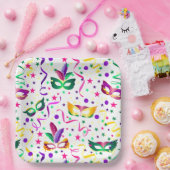 Mardi Gras Masks ペーパープレート (パーティー)