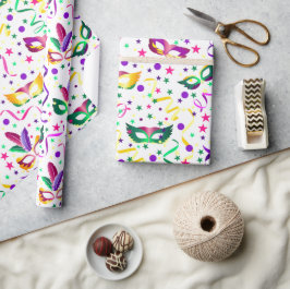 Mardi Gras Masks ラッピングペーパー