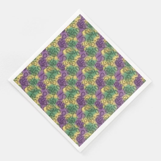 Mardi Gras Masks and Beads Doodle Art Style (コーナー)