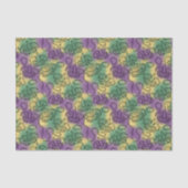 Mardi Gras Masks and Beads Doodle Art Style 薄葉紙 (正面)