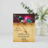 MARDI GRAS MASQUERADEパーティー、赤いブルゴーニュ 招待状 (スタンド正面)