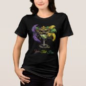 Mardi Gras Masquerade Mask & Martini Party トライブレンドＴシャツ (正面)