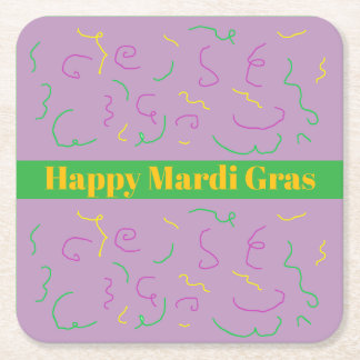 Mardi Gras Napkins スクエアペーパーコースター
