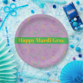 Mardi Gras Napkins ペーパープレート (パーティー)