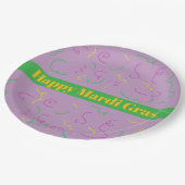 Mardi Gras Napkins ペーパープレート (アングル)
