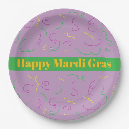 Mardi Gras Napkins ペーパープレート (正面)