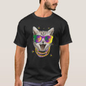 Mardi Gras New Orleans Funny Cat Mask Premium Tシャツ (正面)