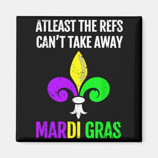 Mardi Gras New Orleans Funny Football Gift  マグネット (正面)