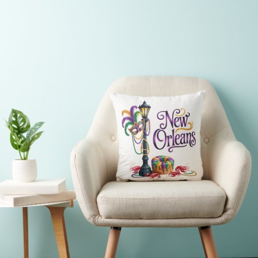 Mardi Gras New Orleans illustration クッション (椅子)