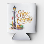 Mardi Gras New Orleans illustration 缶クーラー (正面)