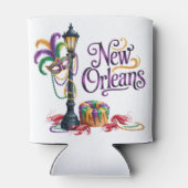 Mardi Gras New Orleans illustration 缶クーラー (裏面)