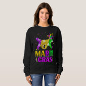 Mardi Gras Newfoundland Dog Lover Carnival Jester_ スウェットシャツ (正面フル)