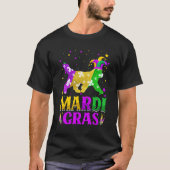 Mardi Gras Newfoundland Dog Lover Carnival Jester_ Tシャツ (正面)