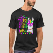 Mardi Gras No Prob Llama Alpaca Funny Carnival Cos Tシャツ (正面)